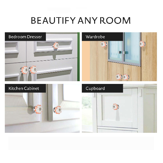 Mascot Hardware Floral 1-2/3 in. Orange Melon Drawer Cabinet Knob