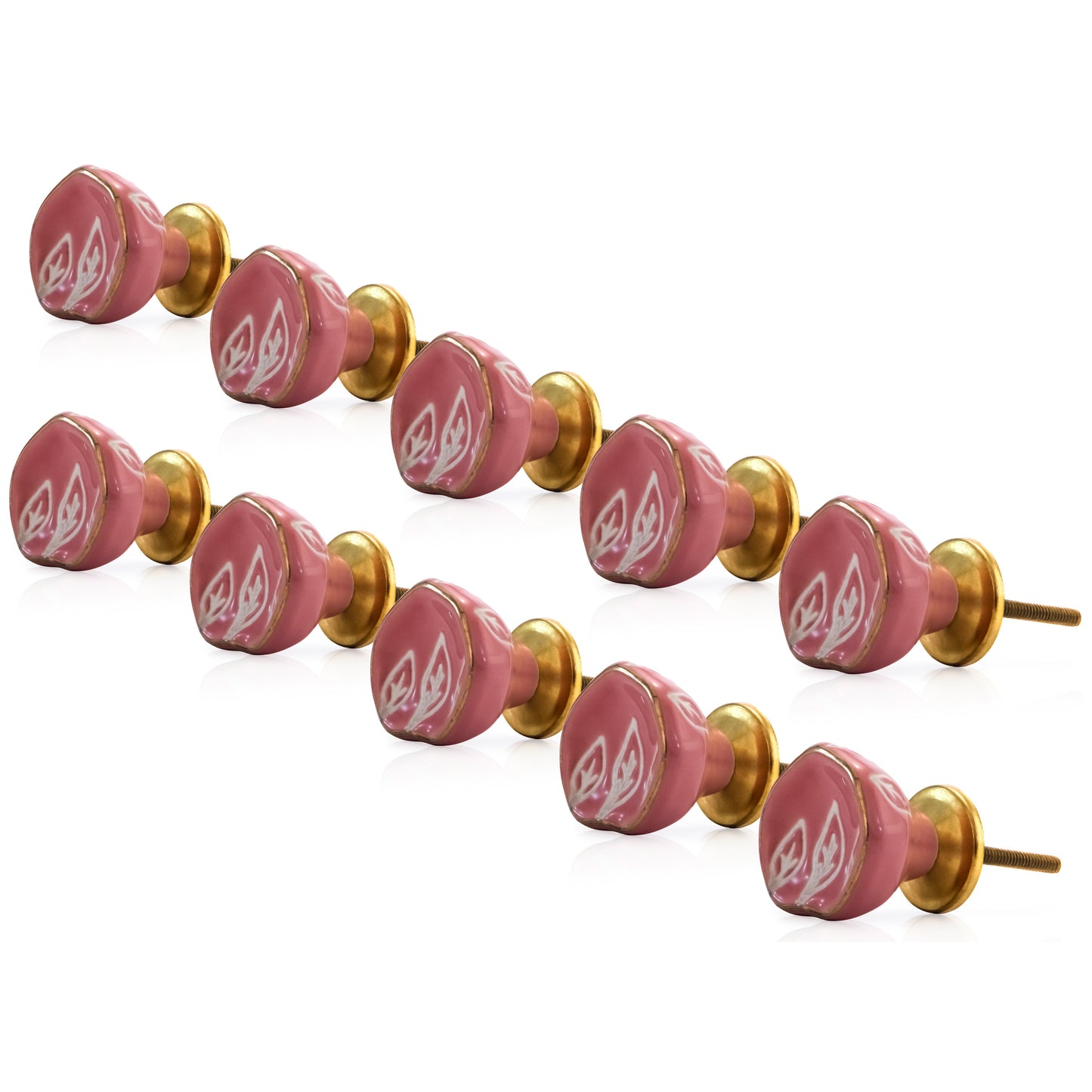 Mascot Hardware Tropical Leaves 1-2/3 in. Drawer Cabinet Knob (Pack of 10)