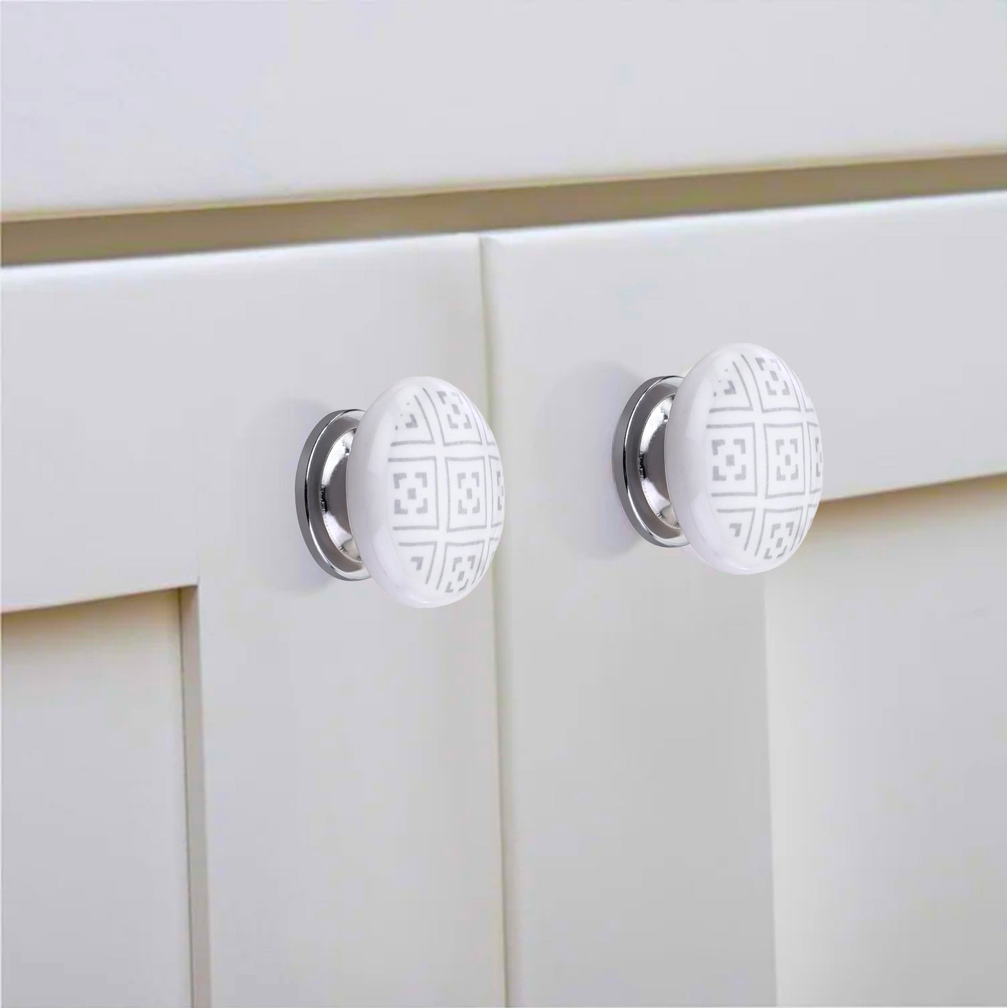 Mascot Hardware Haver Square 1-3/5 in. Grey Flat Drawer Cabinet Knob (Pack of 10)