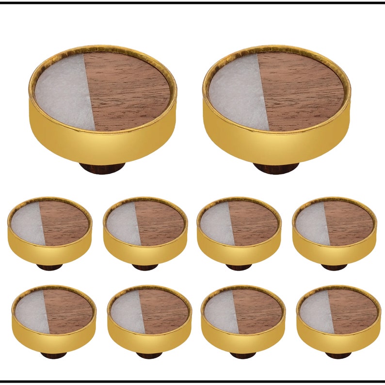 Mascot Hardware Athena 1-3/5 in. Wood & Resin Cabinet Knob (Pack of 10)