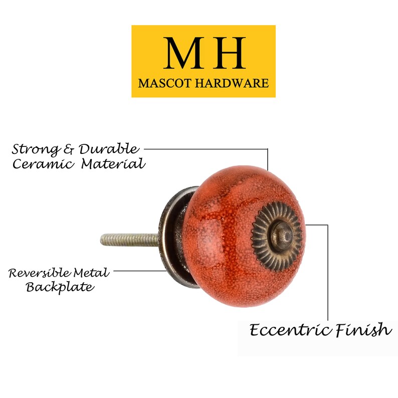 Mascot Hardware Oversized Hand Painted 1 9/16" Diameter Round Knob (pack of 10)