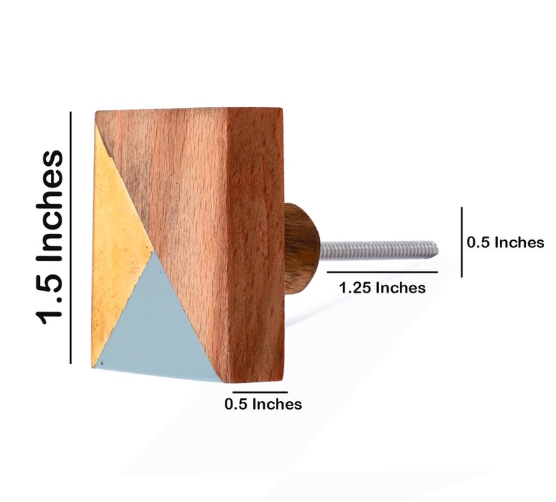 Mascot Hardware Ventura 1-1/2 in. Grey & Wood Drawer Cabinet Knob