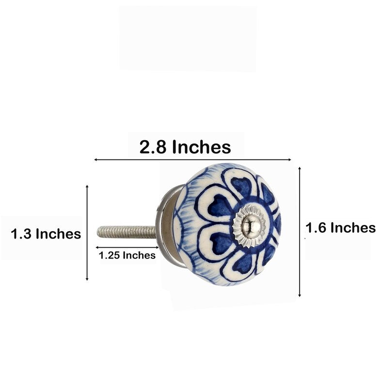 Mascot Hardware Heart Washed 1-4/7 in. Blue Round Cabinet Knob (Pack of 10)
