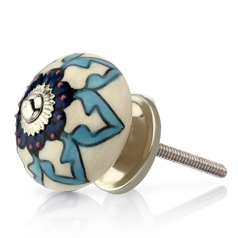 Mascot Hardware Blue & Green 1-31/50 in. Cabinet Knob (Pack of 10)