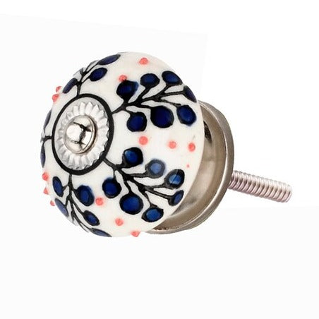 Mascot Hardware Dotted Tree 1-4/7 in. Blue Cabinet Knob (Pack of 10)
