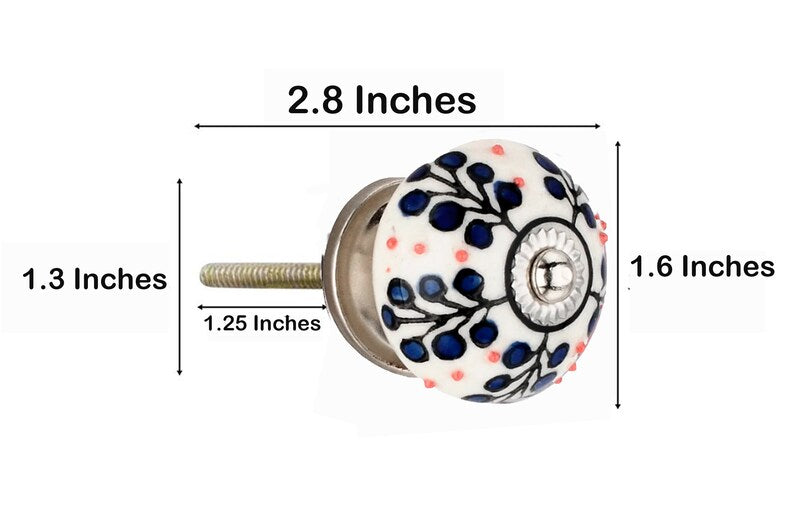 Mascot Hardware Dotted Tree 1-4/7 in. Blue Cabinet Knob (Pack of 10)