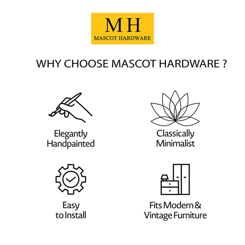 Mascot Hardware Rosette 1-3/5 in. Yellow Flat Drawer Cabinet Knob