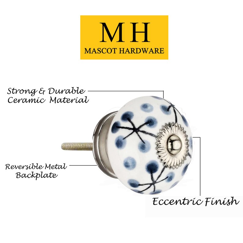Mascot Hardware Dotted Tree 1-1/2 in. Grey Cabinet Knob (Pack of 10)