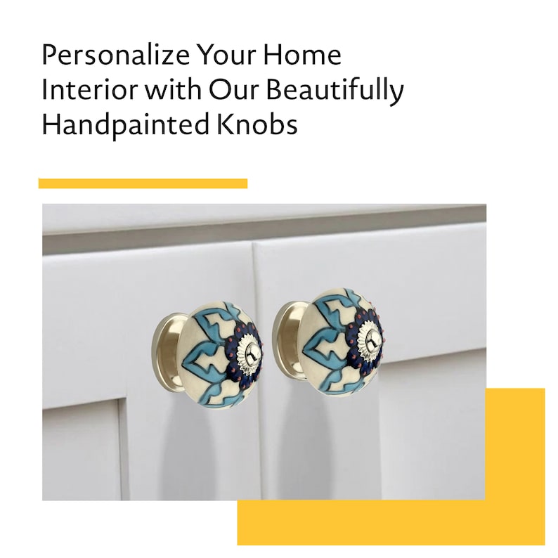 Mascot Hardware Blue & Green 1-31/50 in. Cabinet Knob (Pack of 10)