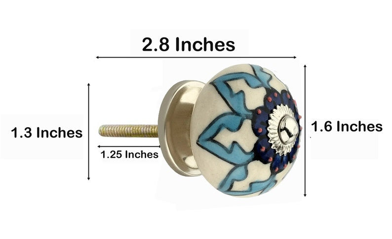 Mascot Hardware Blue & Green 1-31/50 in. Cabinet Knob (Pack of 10)