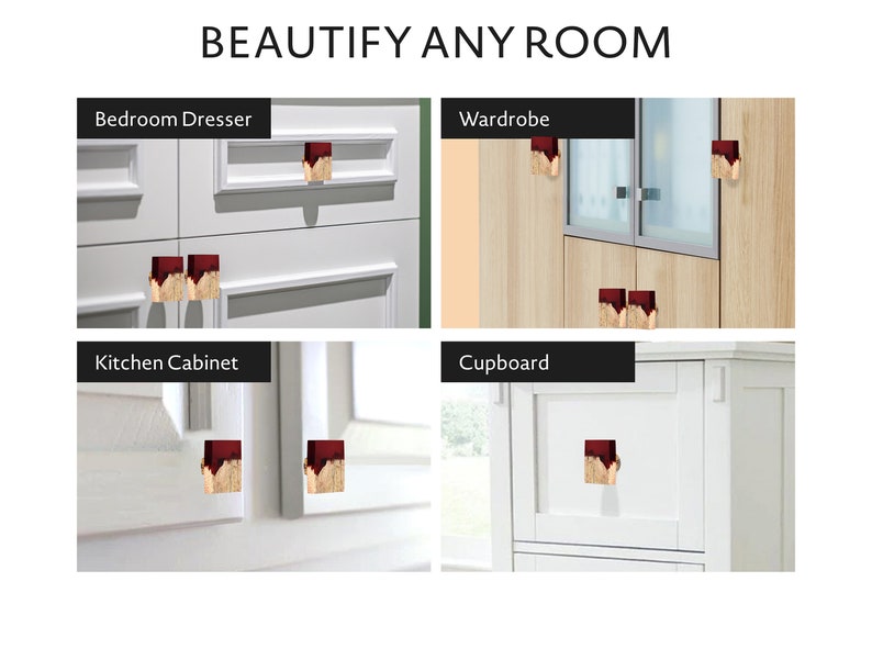 Mascot Hardware Frosted Timber 1-2/3 in. Red & Wood Drawer Cabinet Knob