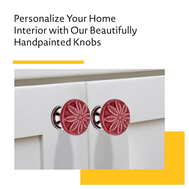 Mascot Hardware Aster 1-3/5 in. Maroon Drawer Cabinet Knob