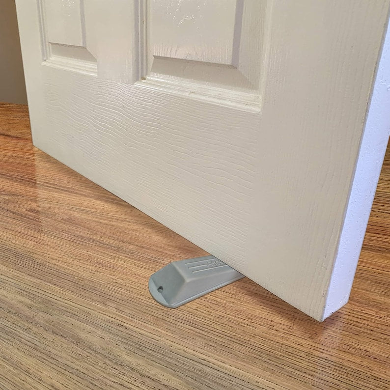 Mascot Hardware Grey Rubber 5-1/3 in. Door Stop Wedge