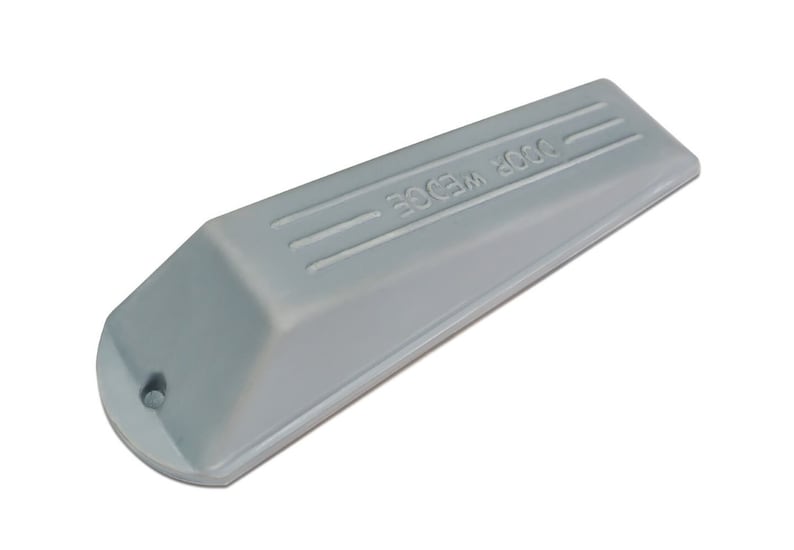 Mascot Hardware Grey Rubber 5-1/3 in. Door Stop Wedge