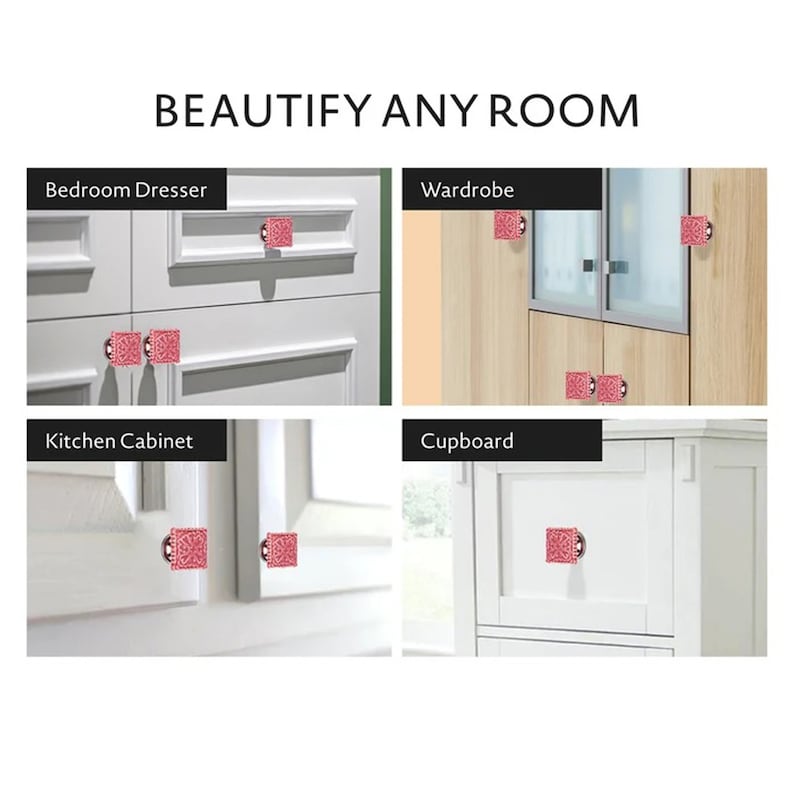 Mascot Hardware Intricate 1-1/2 in. Cherry Tile Drawer Cabinet Knob