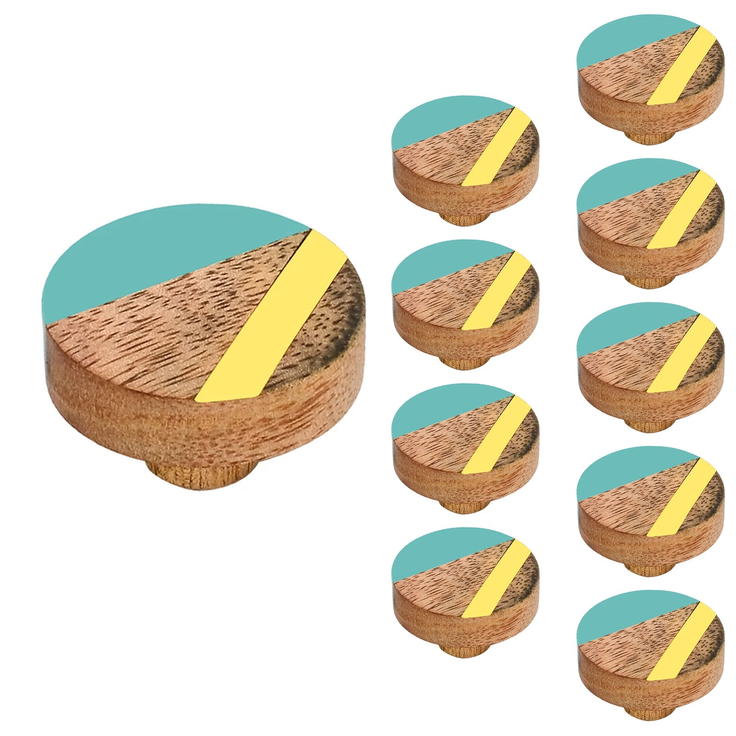 Mascot Hardware Fusion 1-1/2 in. Diagonal Bar & Carribean Cabinet Knob (Pack of 10)