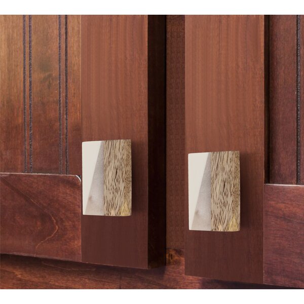 Mascot Hardware Frosted Straight Timber 2 in. Turquoise Resin Drawer Cabinet Knob