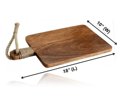 Mascot Hardware Everyday Wooden Cutting Board With Tied Rope