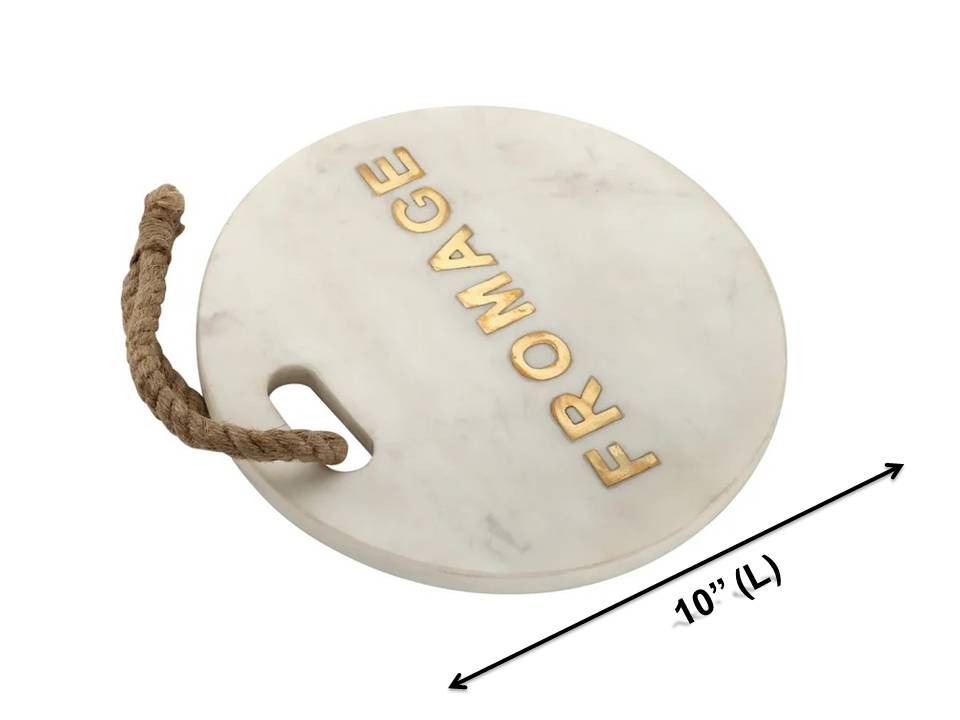 Mascot Hardware Chop-N-Slice 10 in. x 10 in. Circular Marble Cutting Board