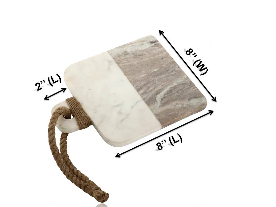 Mascot Hardware Chop-N-Slice 10.3 in. x 8 in. Square Marble Cutting Board