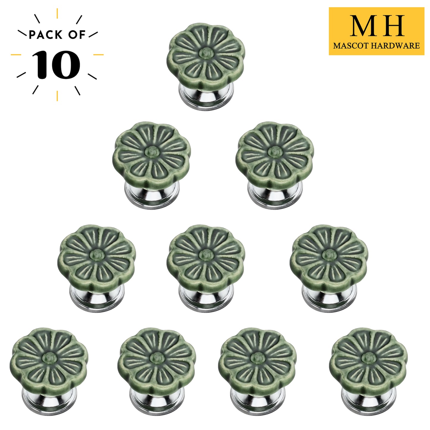 Mascot Hardware Anemone 1-4/7 in. Cabinet Knob (Pack of 10)