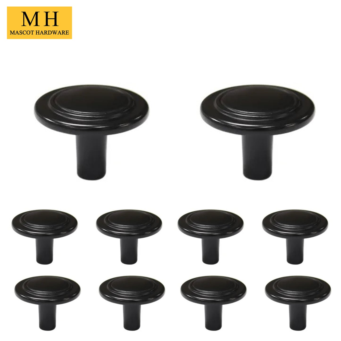 1-2/9 in. Round Cabinet Knob (10-Pack)