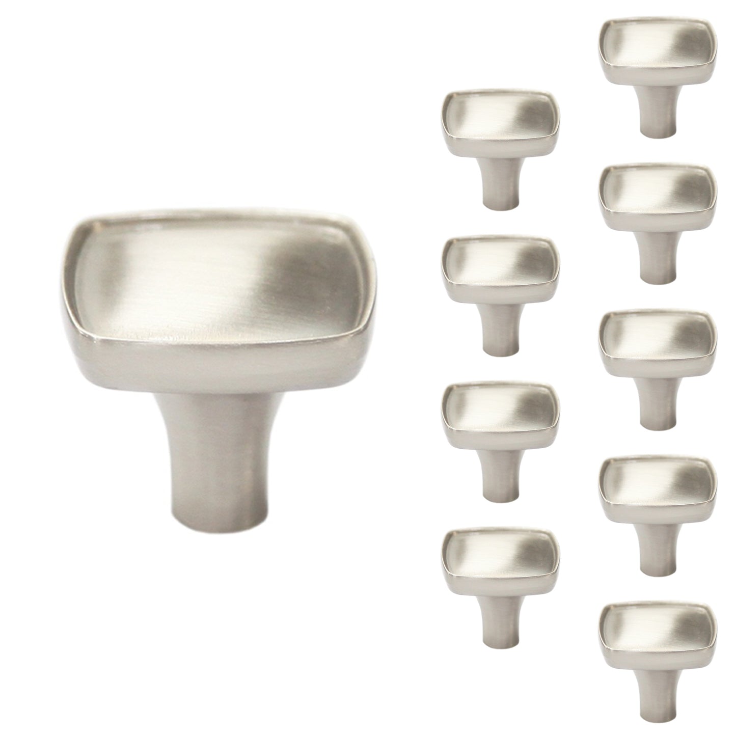 1-1/7 in. Square Cabinet Knob (10-Pack)