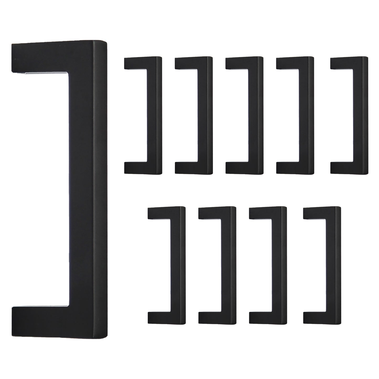 Square Bar 3 in. (76mm) Drawer Pull (10-Pack)
