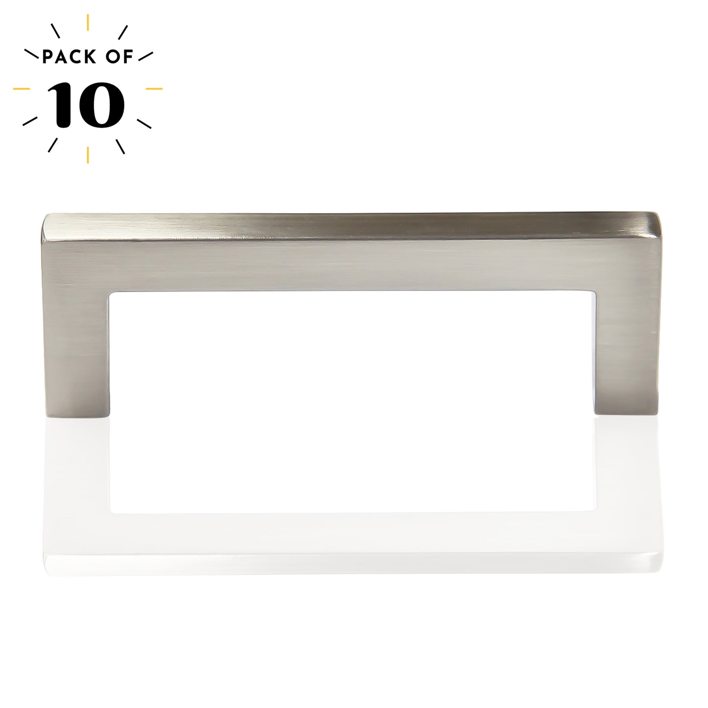 Square Bar 3 in. (76mm) Drawer Pull (10-Pack)