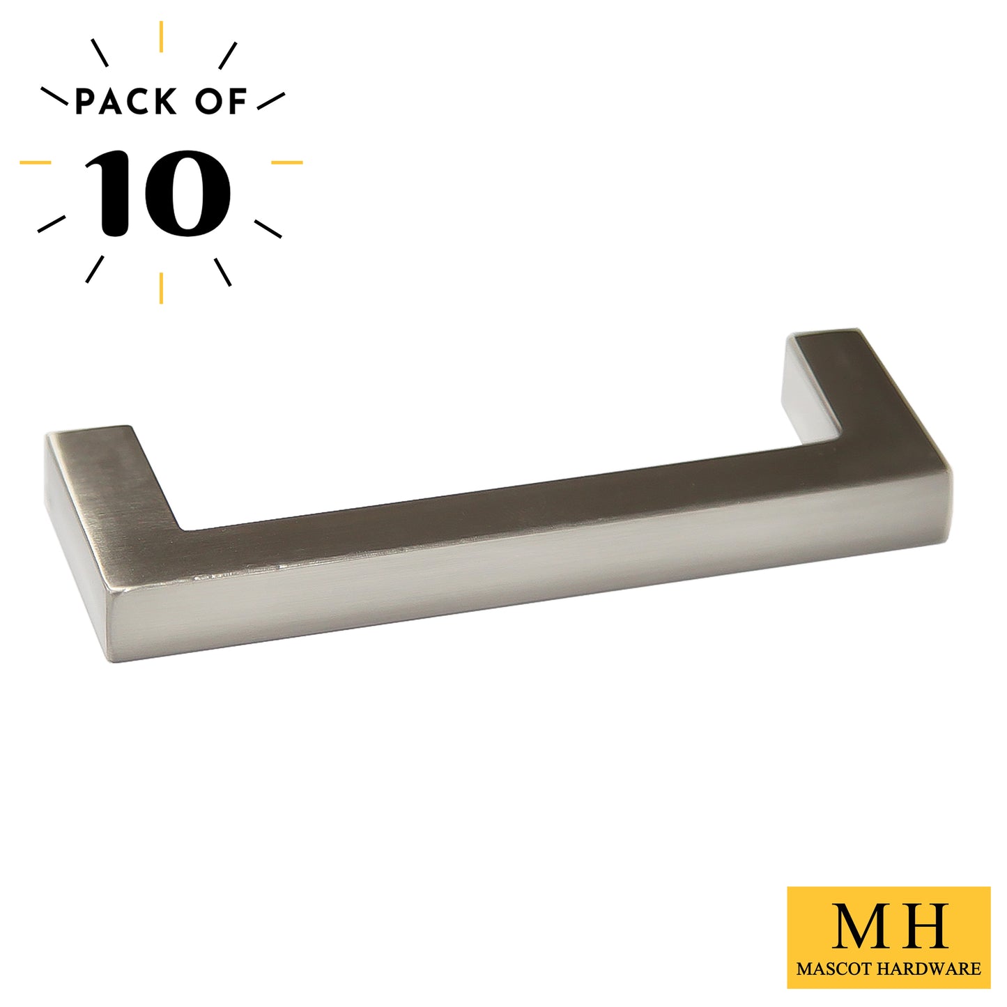 Square Bar 3 in. (76mm) Drawer Pull (10-Pack)