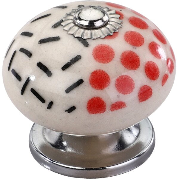 Mascot Hardware Charlotte 1-3/5 in. Dotted Blue Drawer Cabinet Knob