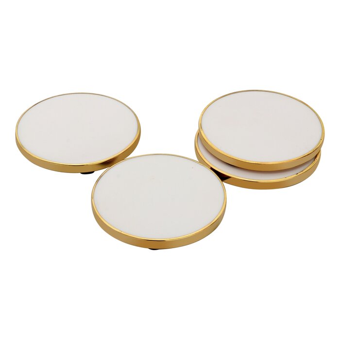 Mascot Hardware Smoky Effect Wooden 4 pieces Coaster Set