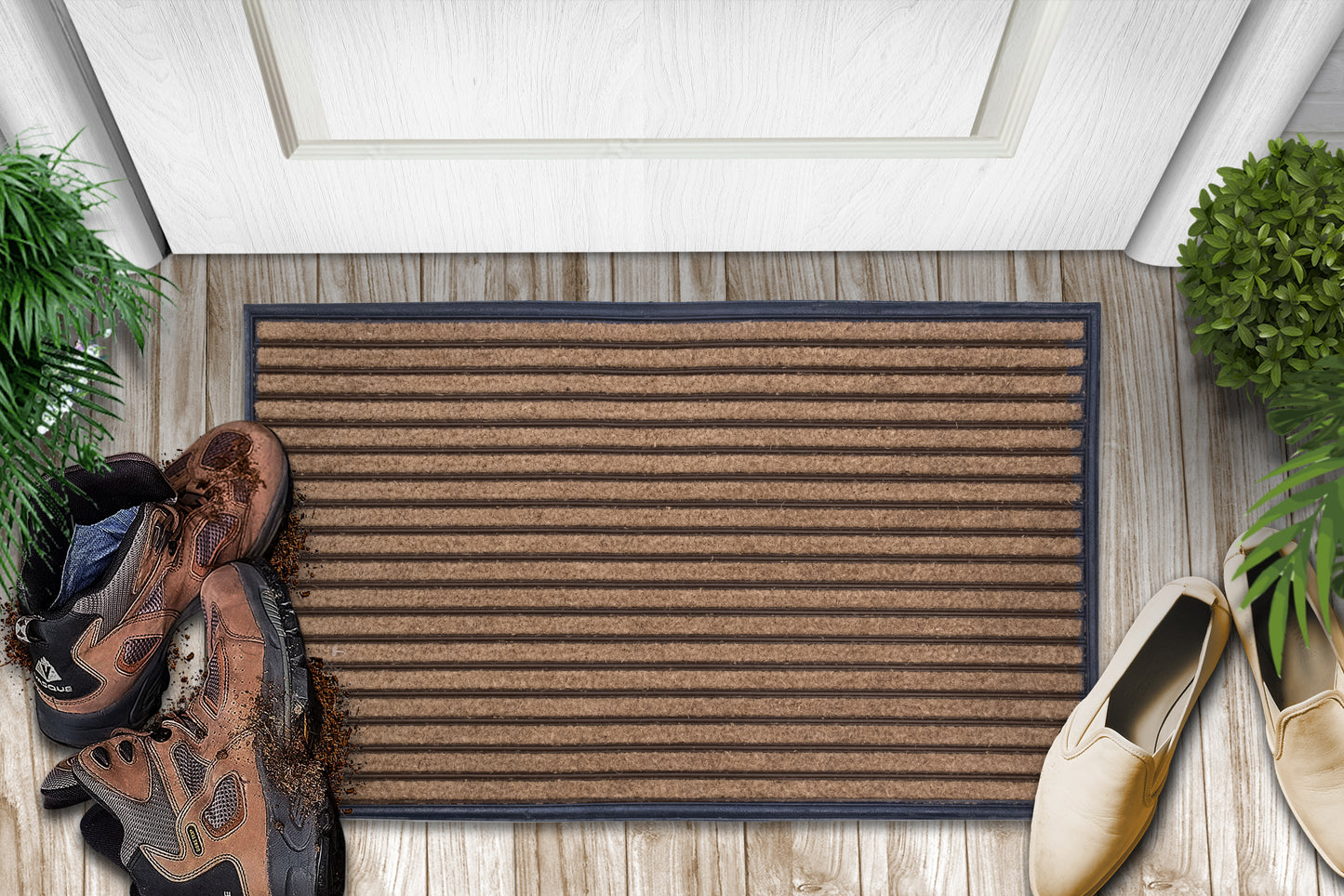 Heavy Duty Traffic Guard Doormat, 30'' x 18'' Indoor/Outdoor Doormat