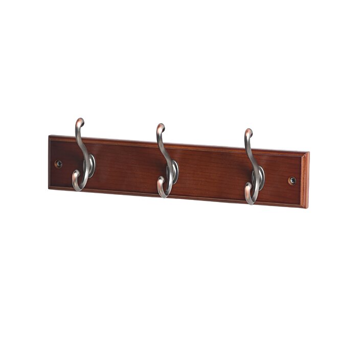 14'' Wide 3 - Hook Wall Mounted Coat Rack