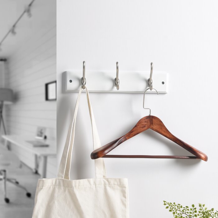 14'' Wide 3 - Hook Wall Mounted Coat Rack