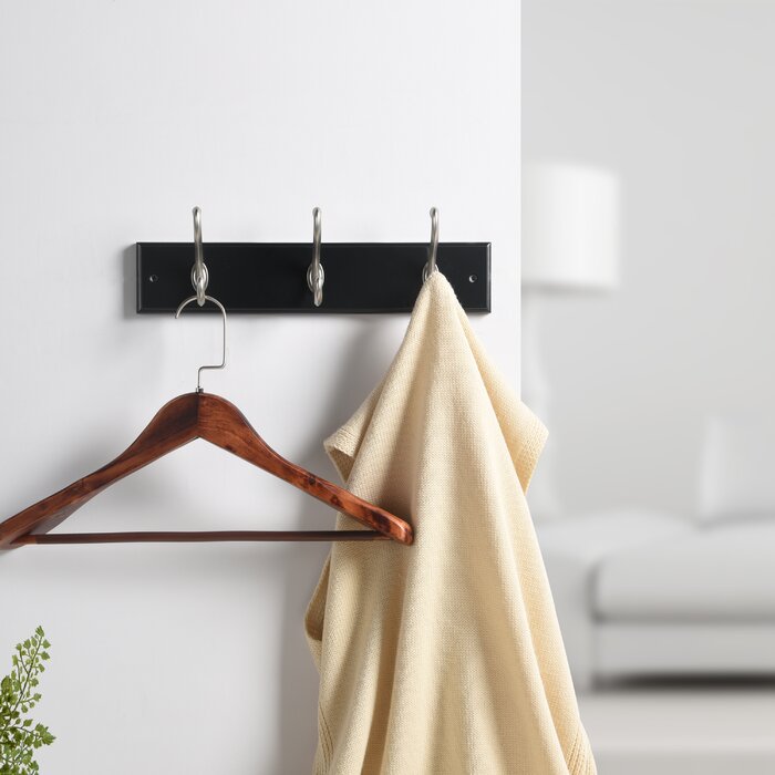 14'' Wide 3 - Hook Wall Mounted Coat Rack