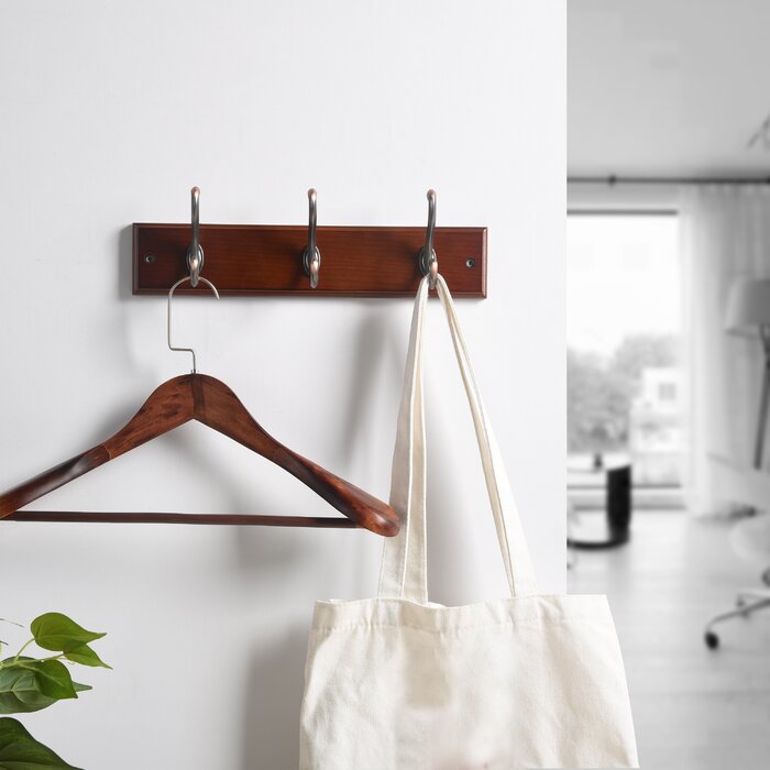 14'' Wide 3 - Hook Wall Mounted Coat Rack