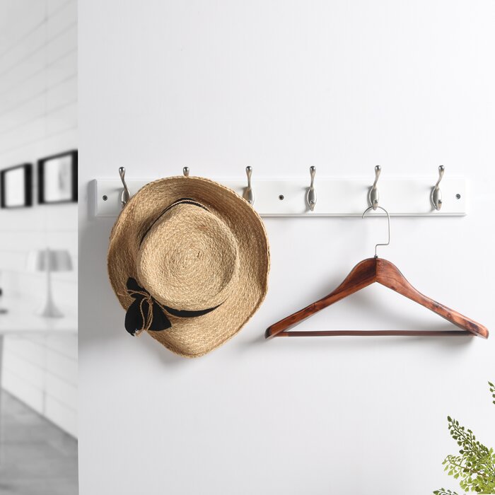27'' Wide 6 - Hook Wall Mounted Coat Rack