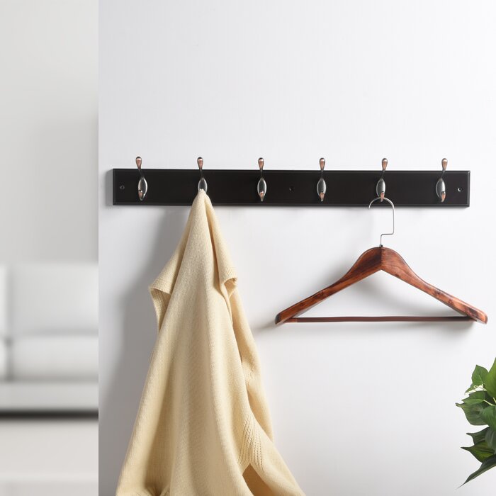 27'' Wide 6 - Hook Wall Mounted Coat Rack