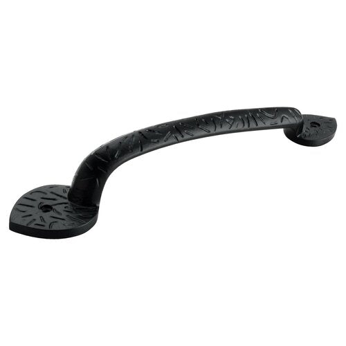 Hammered 10 in. Black Door Pull Handle