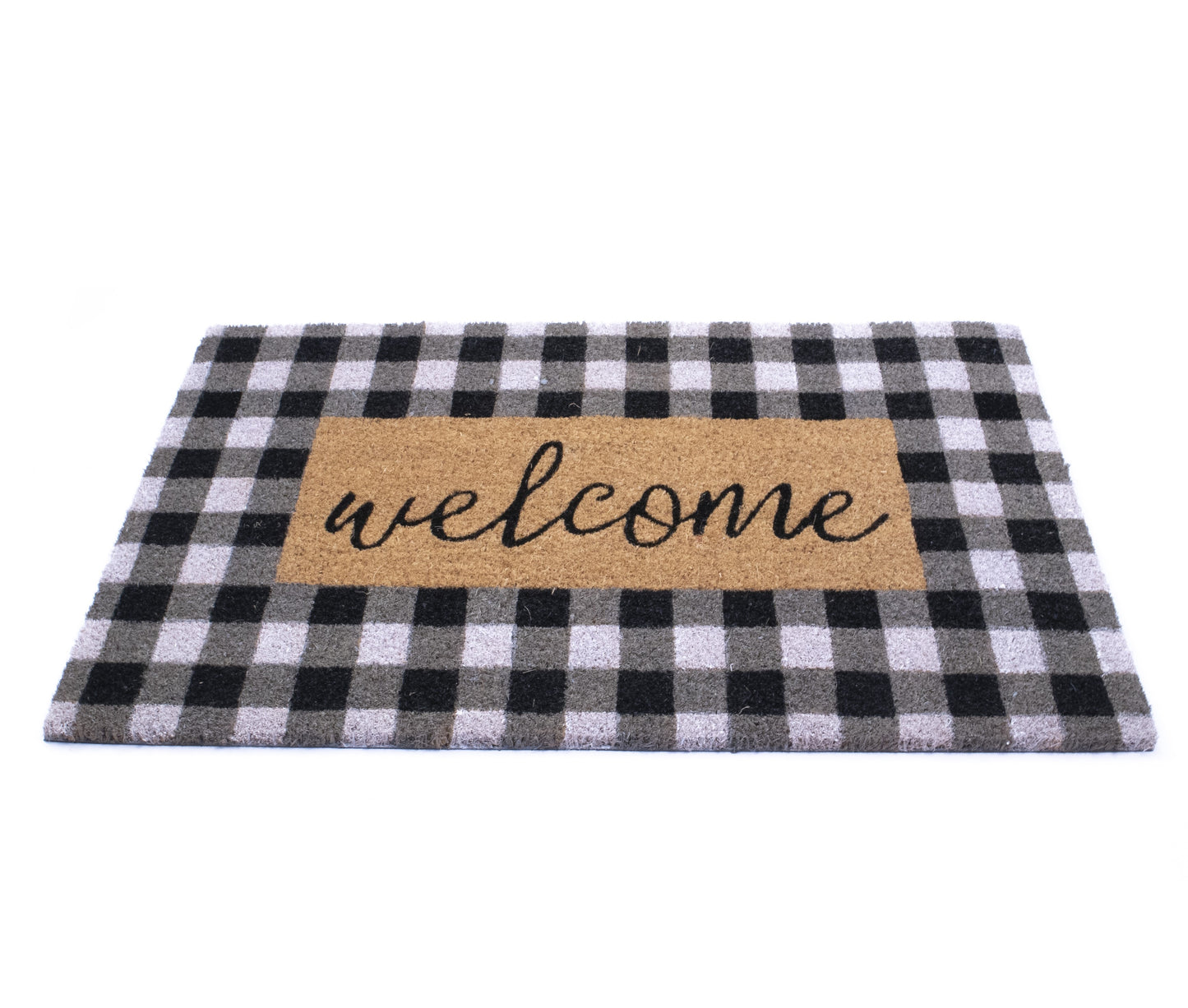 Welcome Natural Coir Non Slip 28 in. x 18 in. Indoor Outdoor Doormat