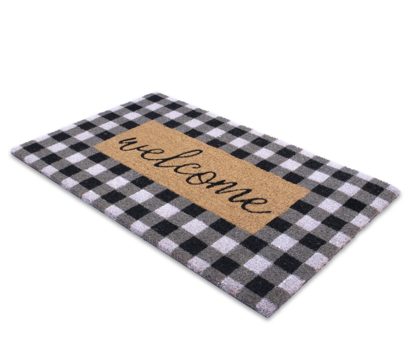 Welcome Natural Coir Non Slip 28 in. x 18 in. Indoor Outdoor Doormat