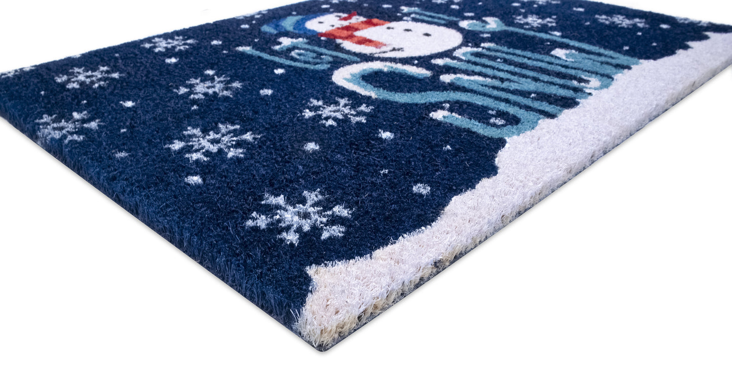 Let It Snow Winter Door Mat 28 in. x 18 in. Snowflake Outdoor Doormat
