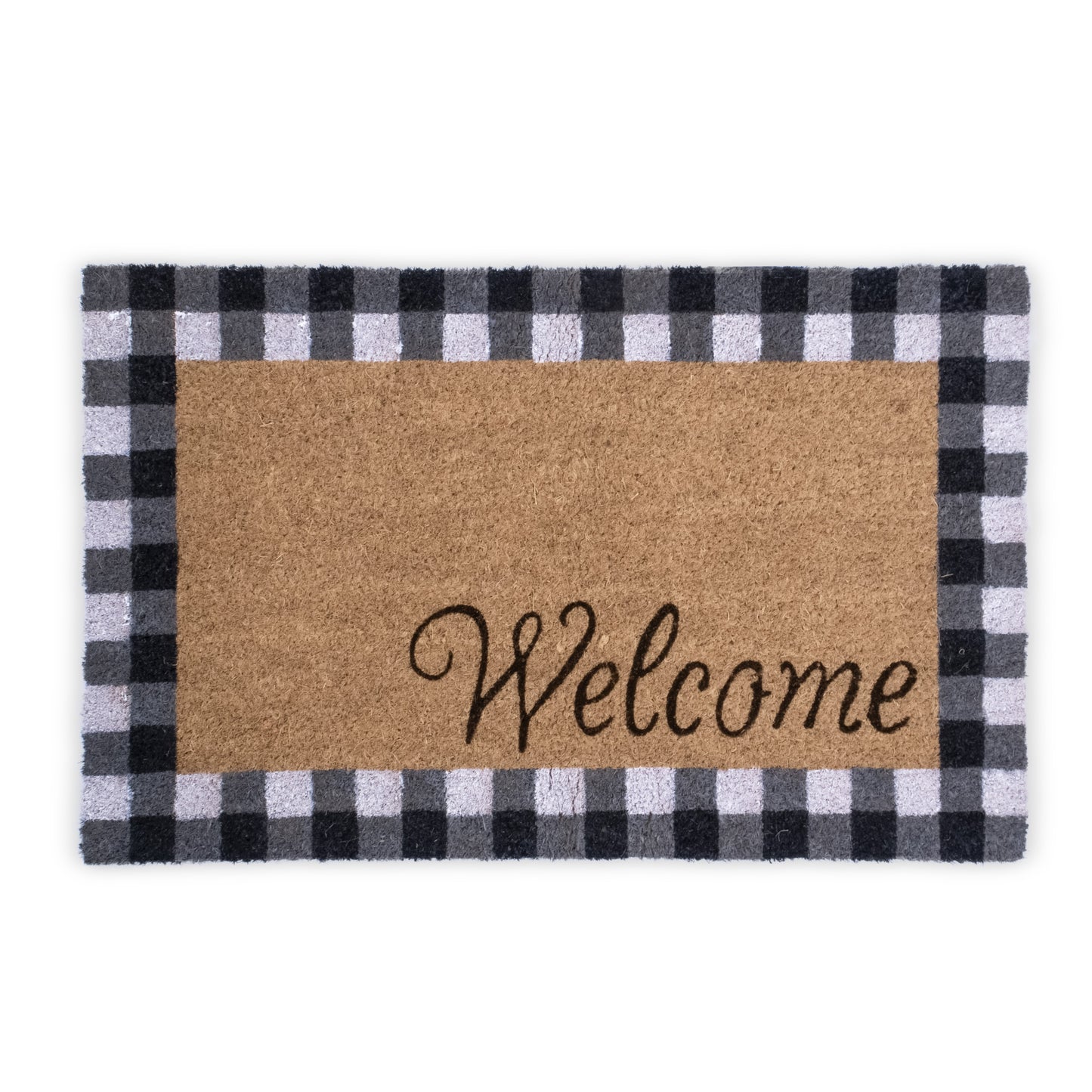 Welcome Natural Coir Non Slip 28 in. x 18 in. Indoor Outdoor Doormat