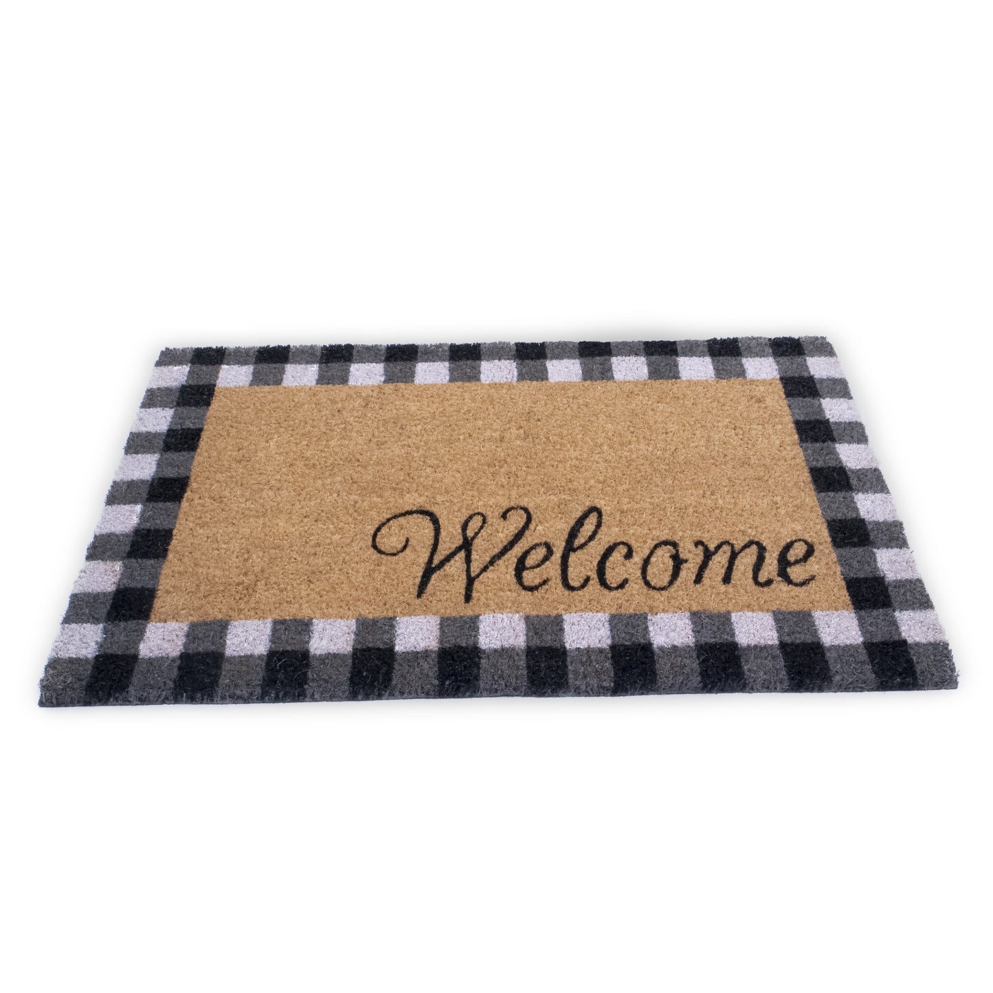 Welcome Natural Coir Non Slip 28 in. x 18 in. Indoor Outdoor Doormat