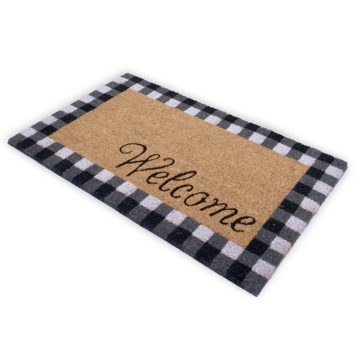 Welcome Natural Coir Non Slip 28 in. x 18 in. Indoor Outdoor Doormat