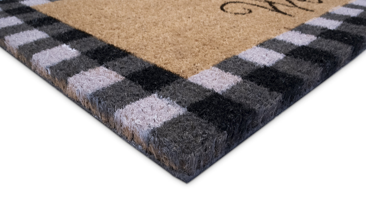 Welcome Natural Coir Non Slip 28 in. x 18 in. Indoor Outdoor Doormat