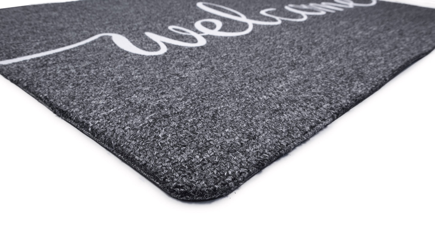 Welcome Mats, 30" x 18" Outdoor/Indoor Non-Slip Doormat for Entryway