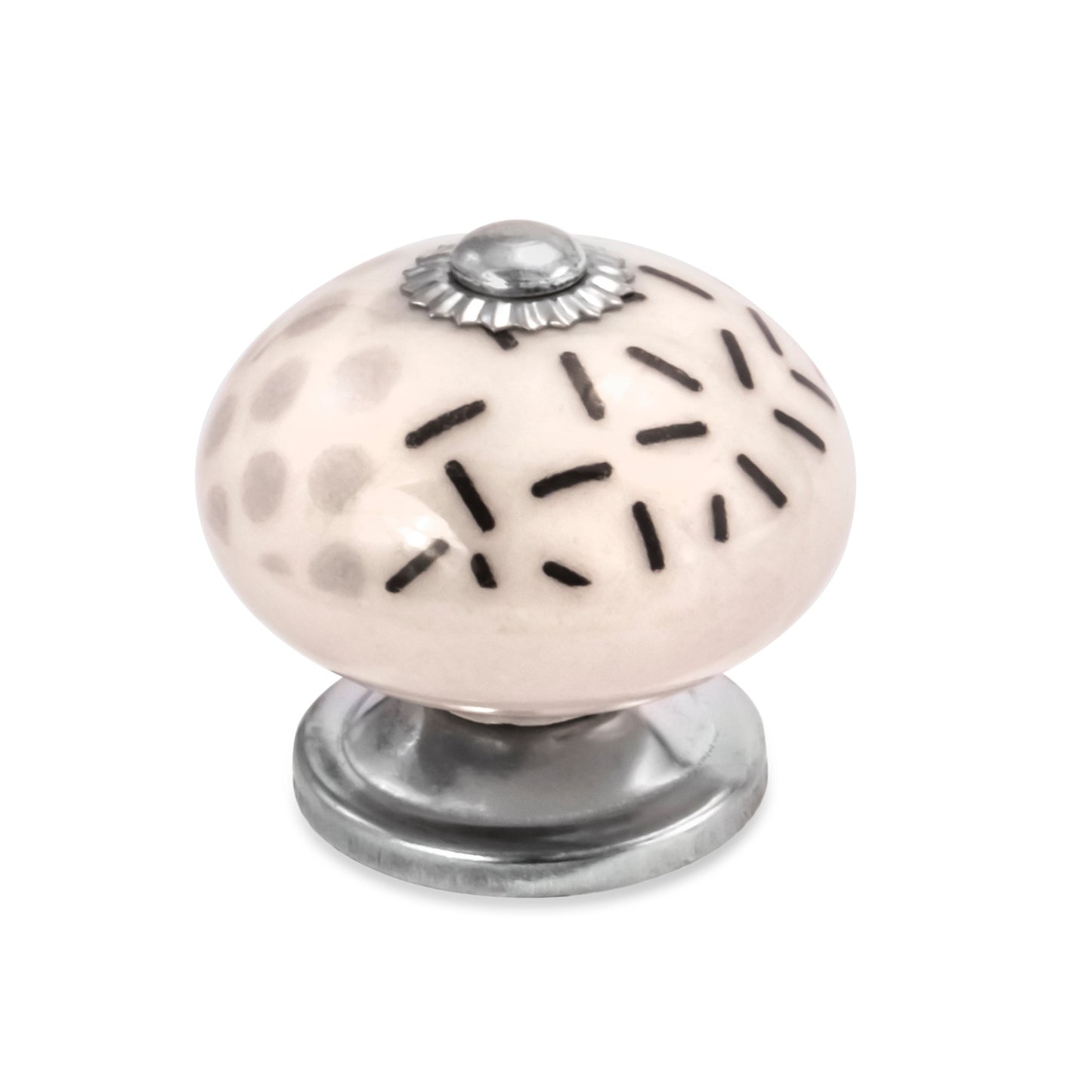 Mascot Hardware Charlotte 1-3/5 in. Dotted Blue Drawer Cabinet Knob