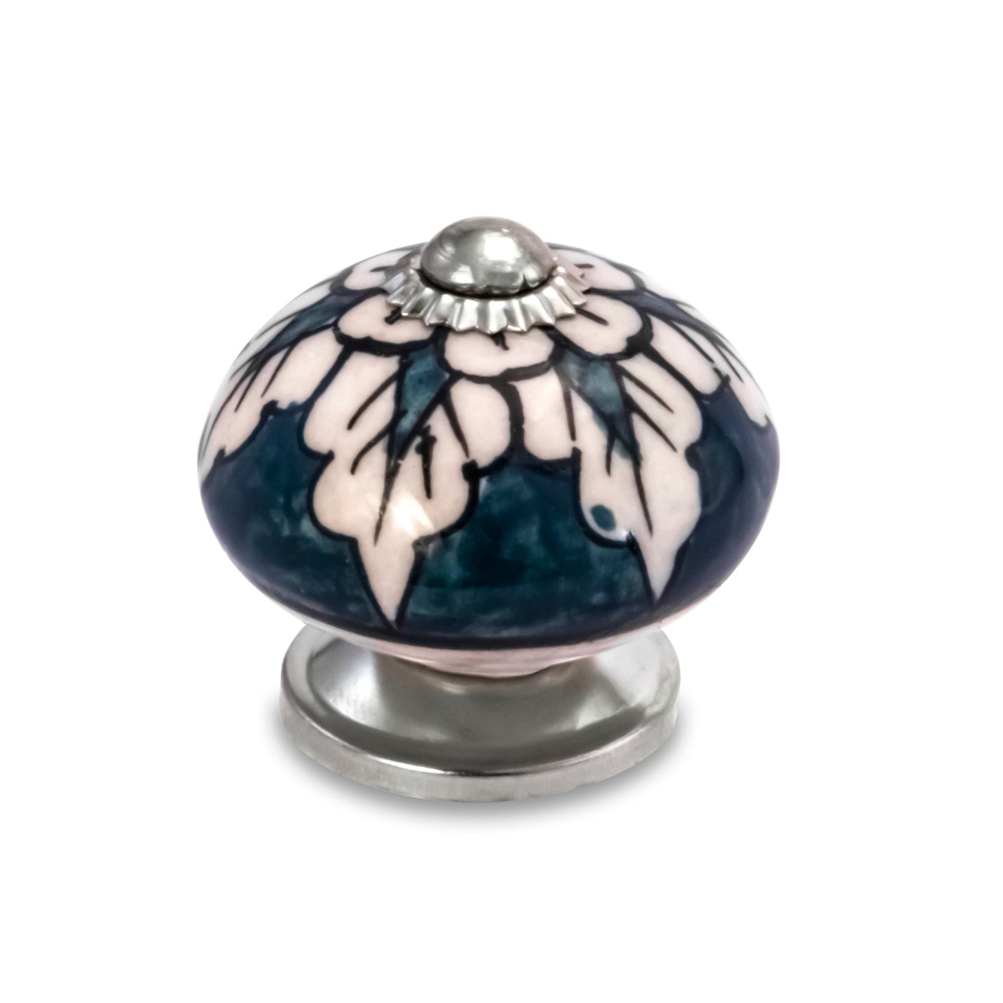 Grassed 1-2/3 in. Green & White Cabinet Knob (Pack of 10)